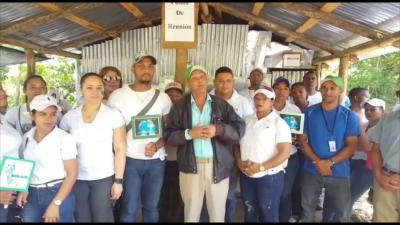 Palabras de agradecimiento de la brigada que gestiona el cuidado de las plantas en el complejo Taveras-Bao